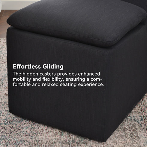 Diane Performance Dining Side Chair with Casters - Fully Upholstered Dining Chair | Dining Chairs with Wheels | Kinwell Furniture | Most Comfortable Dining Chairs